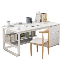Bureau d'ordinateur pour chambre à coucher, usage domestique, avec tiroirs, bureau d'étude simple et minimaliste pour appartements locatifs