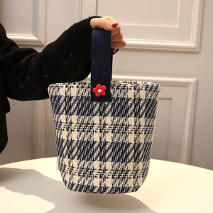 Bolso de lona a cuadros, elegante y sencillo, bolso artístico - Product Image 1