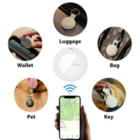 Localizador de Objetos MiLi MiTag con Funda de Cuero, Rastreador GPS Inteligente Compatible con Find My, IPX67, Antipérdida, para Llaves, Equipaje, Cartera