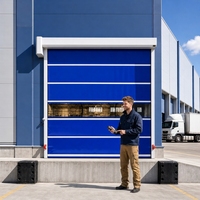 Porte rapide électrique industrielle, porte à enroulement en PVC étanche pour usine, atelier et station de lavage