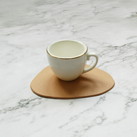 Napperon de luxe en cuir PU, 1 pièce, Set de dessous de verres, tapis de Table ovale, tapis de tasse, résistant à l'eau et à la chaleur, décoration d'intérieur pour le bureau