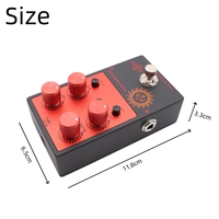 Pédale de contrôle de tonalité Fanmuzk LADY ROWLAND Bass Drive 3-8kHz +6dB Mid Boost 300-1kHz Grunt Switch pour basses actives et passives
