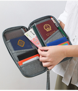 Billete de bolsillo multiranura personalizado, organizador de negocios, bolsa de almacenamiento, Cartera de poliéster Unisex, porta <span class=keywords><strong>pasaporte</strong></span> de viaje portátil - Product Image 5