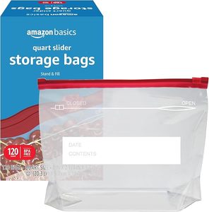 Sacs en plastique LDPE à fermeture éclair réutilisables, imprimés en héliogravure, résistants à l'humidité, pour le stockage des sandwichs, des fruits, des chips et des légumes - Product Image 1