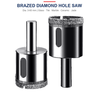Scie cloche diamantée pour verre électroplaqué, substrat en acier, OEM ODM, logo personnalisé, tailles disponibles