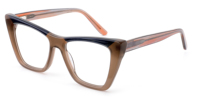 UAN UAI Nuevo Estilo de Moda: Monturas Ópticas de Acetato de Alta Calidad para Mujer con Diseño de Ojo de Gato Grande, Montura Óptica de Acetato Grueso