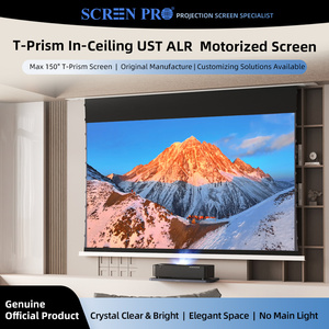 Techo ALR de 72 "-150" Ocultar en la pantalla tensada de la pestaña motorizada UST Pantalla de proyección 4K de tiro ultracorto que rechaza la luz ambiental - Product Image 3
