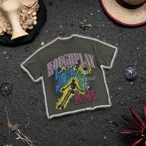 Camiseta Gráfica de Manga Corta con Cuello Redondo de Algodón para Hombre Roughplay Your Soul Is Mine, Estilo Urbano, Estampada, Ajuste Jersey - Product Image 3