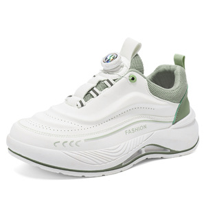 Nouvelles chaussures blanches pour hommes, baskets respirantes à semelle épaisse, chaussures de course décontractées tendance pour hommes, à porter au quotidien - Product Image 5