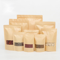 Sachet en papier kraft laminé refermable personnalisable et recyclable, impression héliogravure, qualité alimentaire, pour nouilles, riz, thé, petit format blanc
