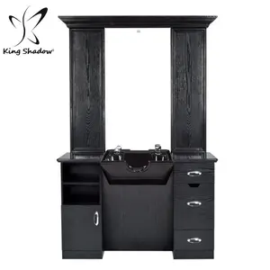 Kingshadow hair and beauty salon furniture makeup mirror styling stations barber station for salon