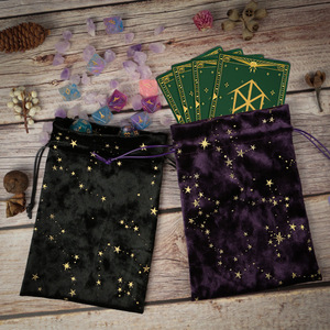 Sac à cordon en flanelle douce pour nappe de carte de tarot et rangement en pierre de cristal pour les cérémonies - Product Image 2