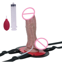 Dildo éjaculateur avec ventouse, en silicone doux au toucher, jouet sexuel pour adultes, stimulation anale et du point G, outils de masturbation 18+