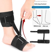 Orthèse de cheville et de pied AFO réglable, respirante, avec sangle de maintien pour pied tombant, stabilisateur de cheville anti-inversion et anti-eversion