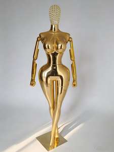 Maniquí Femenino de <span class=keywords><strong>Cuerpo</strong></span> Completo para Boutique, Maniquí Curvilíneo BBL, Cintura Pequeña y Caderas Anchas, Maniquíes de <span class=keywords><strong>Cuerpo</strong></span> Completo Dorados - Product Image 3