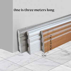 Plinthe en <span class=keywords><strong>PVC</strong></span> minimaliste moderne pour applications hôtelières, longueur de 3 mètres, lignes décoratives pour les coins des murs, accessoires de revêtement de sol - Product Image 5