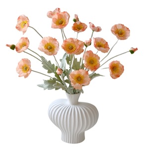 Fleur de pavot artificielle Qingyu Chronicle, fleur en soie, branche unique, décoration intérieure, accessoires de photographie en extérieur - Product Image 5