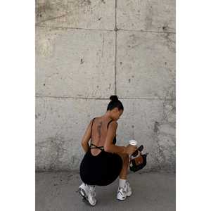 Combinaison en velours côtelé noire à taille haute Enzel, tenue de sport de luxe, skinny, mi-longue, pour soirée/odmin/club, été/automne, motif imprimé - Product Image 1