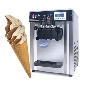 Petite machine à crème glacée commerciale 304 SS, machine à crème glacée italienne