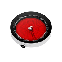 Plaque chauffante infrarouge à économie d'énergie 2000W, cuisinière électrique portable avec surface en verre cristallin pour la cuisine à domicile