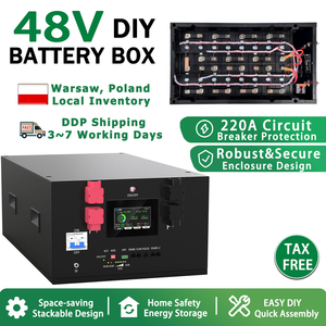 กล่องแบตเตอรี่ DIY แบบซ้อนได้ 51.2V 16S ปลอดภาษีจากคลังสินค้า EU พร้อม JK BMS RS485 CAN สำหรับเซลล์แบตเตอรี่ลิเธียม 3.2V 280Ah 314Ah - Product Image 1