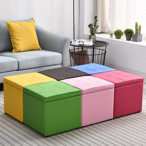 Modern Stylish <strong>Low</strong> Storage Stool for Changing Shoes Creative Fabric <strong>Footstool</strong> for Living Room Small Home Stool - Product Image 2