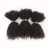Extensions de cheveux naturels, texture crépue, cheveux humains, micro-twist, afro crépu, cheveux humains en vrac pour tresses, double trame