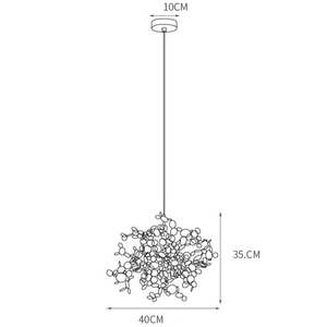 Lustre en acier inoxydable <span class=keywords><strong>argenté</strong></span> avec pendentif en forme de branche de feu d'artifice, idéal pour salle à manger, hôtel, studio - Product Image 5