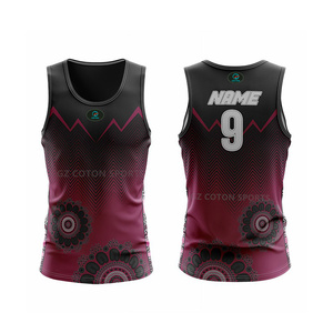 Groothandel Alle Jersey Custom Touch Voetbal Rugby Singlet Ademend Heren Touch Rugby Jersey Sublimatie Afdrukken 100% Polyester - Product Image 3
