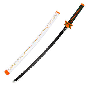 Espada de Demon Slayer para Cosplay, Réplica de Kamado Tanjiro, Zenitsu, Kochou <span class=keywords><strong>Shinobu</strong></span>, Espada Coleccionable de Bambú sin Afilar para Niños - Product Image 5