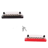 Barre omnibus haute conductivité 150A 14 voies avec couvercle, bloc de distribution d'alimentation DC12-48V pour câblage automobile, bateau et marine