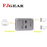 FJGEAR Laris Manis Tahan Lama Berkualitas Tinggi 2 Perangkat Komputer Berbagi Otomatis USB 2.0 Switch 1 Perangkat Berbagi Printer Aksesoris Audio Video