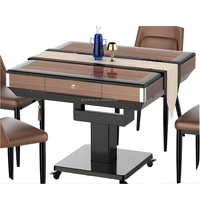 Mesa de Mahjong Totalmente Automática, Mesa de Comedor para el Hogar, Doble Uso, Silenciosa, para Cuatro Jugadores, Eléctrica