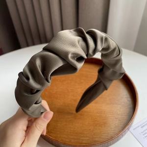 <span class=keywords><strong>Quake</strong></span>-Diadema ancha y sencilla para niña y mujer, bandana única de color sólido, accesorios para el cabello - Product Image 5