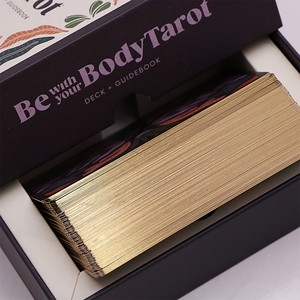 Terrific Gold Paper Tarot Cards Merveilleux Prédictive Divination Jeux de Société Étanche Astrologie <span class=keywords><strong>Oracle</strong></span> Deck Avec Livret - Product Image 2