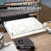 Support d'affichage magnétique en acrylique transparent personnalisé, porte-étiquette de prix, porte-carte de visite en lucite pour bureau, magasin, restaurant