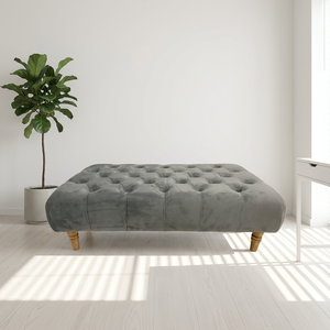 Tabouret ottoman <span class=keywords><strong>convertible</strong></span> Essex |   <span class=keywords><strong>Banc</strong></span> moderne avec repose-pieds rembourré en tissu et pieds en métal industriel |   <span class=keywords><strong>Table</strong></span> basse de salon - Product Image 2