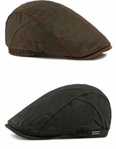 Nouvelle casquette béret plate rétro britannique pour homme en coton lavé avec bande élastique – Collection Automne Hiver - Product Image 4