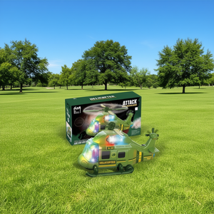 Helicopter Attack H-20 Military Model Electric With Lights Music Indoor Outdoor Play For Kids Ages 5 7 Years Ready To Go - Product Image 2