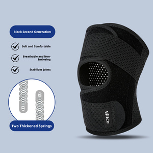 Genouillère de sport à sangle élastique unisexe en polyester respirant, idéale pour le basketball et diverses activités sportives en extérieur - Product Image 6
