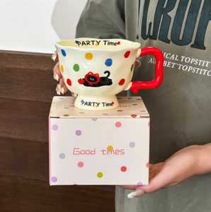Keramik becher Mädchen niedlich nach Hause Trinkbecher New 2026 Schlafsaal Frühstück Kaffeetasse - Product Image 2