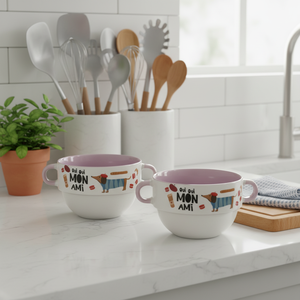 High Quality Custom <b>Large</b> Capacity Camping Home Use Ceramic Porcelain Eco-Friendly Dishwasher <b>Safe</b> Heat Resistant Serving Bowls - Product Image 3