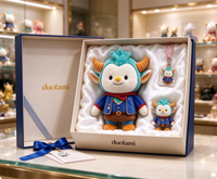 Porte-clés en peluche personnalisé, personnage de dessin animé mignon, jouet en peluche pour cadeau d'entreprise, OEM ODM, porte-clés en peluche personnalisé