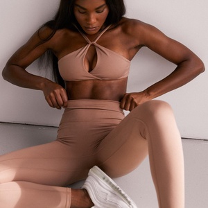 Spandex all'ingrosso rapido asciutto Logo personalizzato Yoga Fitness caldo atleti <span class=keywords><strong>Sexy</strong></span> torcere le donne di sport di fronte reggiseno da palestra per le donne - Product Image 4