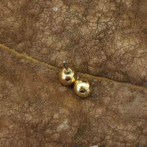 Chuỗi khuyên tai Caledo không cần ren, vàng 14k nguyên chất, kiểu dáng cổ điển, đầu bi vàng 14k nguyên chất, đánh bóng cao cấp, 5 cái - Product Image 6