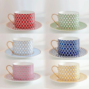 Tasse à café/latte/moka/thé de l'après-midi en porcelaine fine russe, série STAR, luxe léger, poignée dorée rétro, écologique, 250 ml, cadeau - Product Image 3