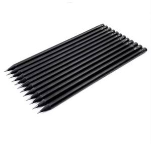 Fournitures scolaires en gros, crayons standard HB en bois noir, logo personnalisé imprimé, crayons promotionnels pour enfants QX-H004 OEM&ODM - Product Image 3
