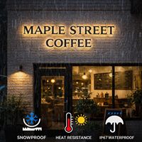 Letras 3D LED Retroiluminadas Personalizadas, Letrero con Logotipo Comercial para Tienda, Oficina en Casa, Salón, Cafetería, Estudio