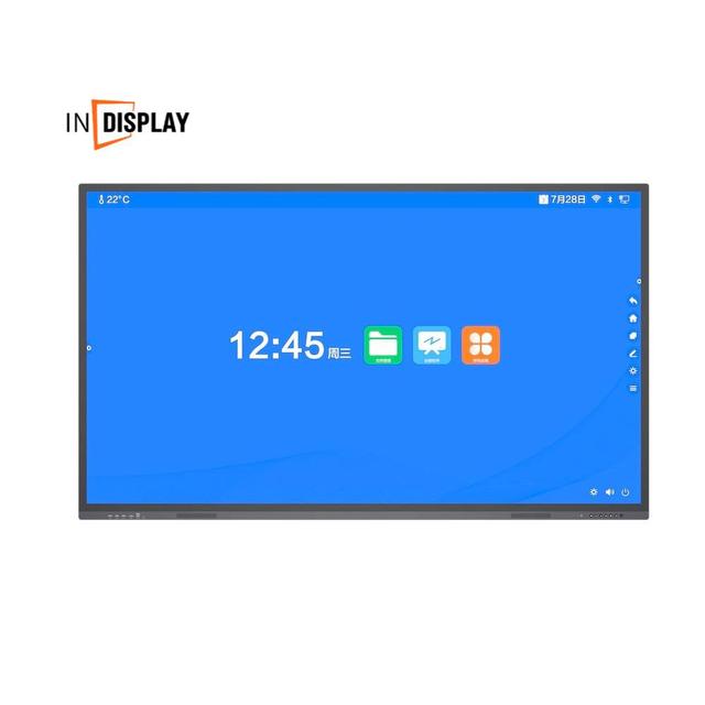 Android 13 Capacitive Interactive Whiteboard 65/75/86 Touch Screen Monitor with 20-Point Touch 4K Resolution