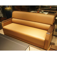 Mobilier de bureau commercial de direction pour salle de réunion personnalisé, ensemble de canapés modernes en cuir de luxe pour salle de bureau